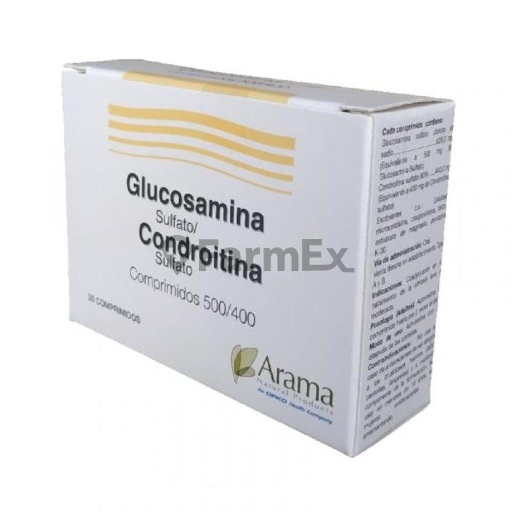 Glucosamina + Condroitina 500/400 mg x 30 cápsulas Farmex-BanMedica-Persistente